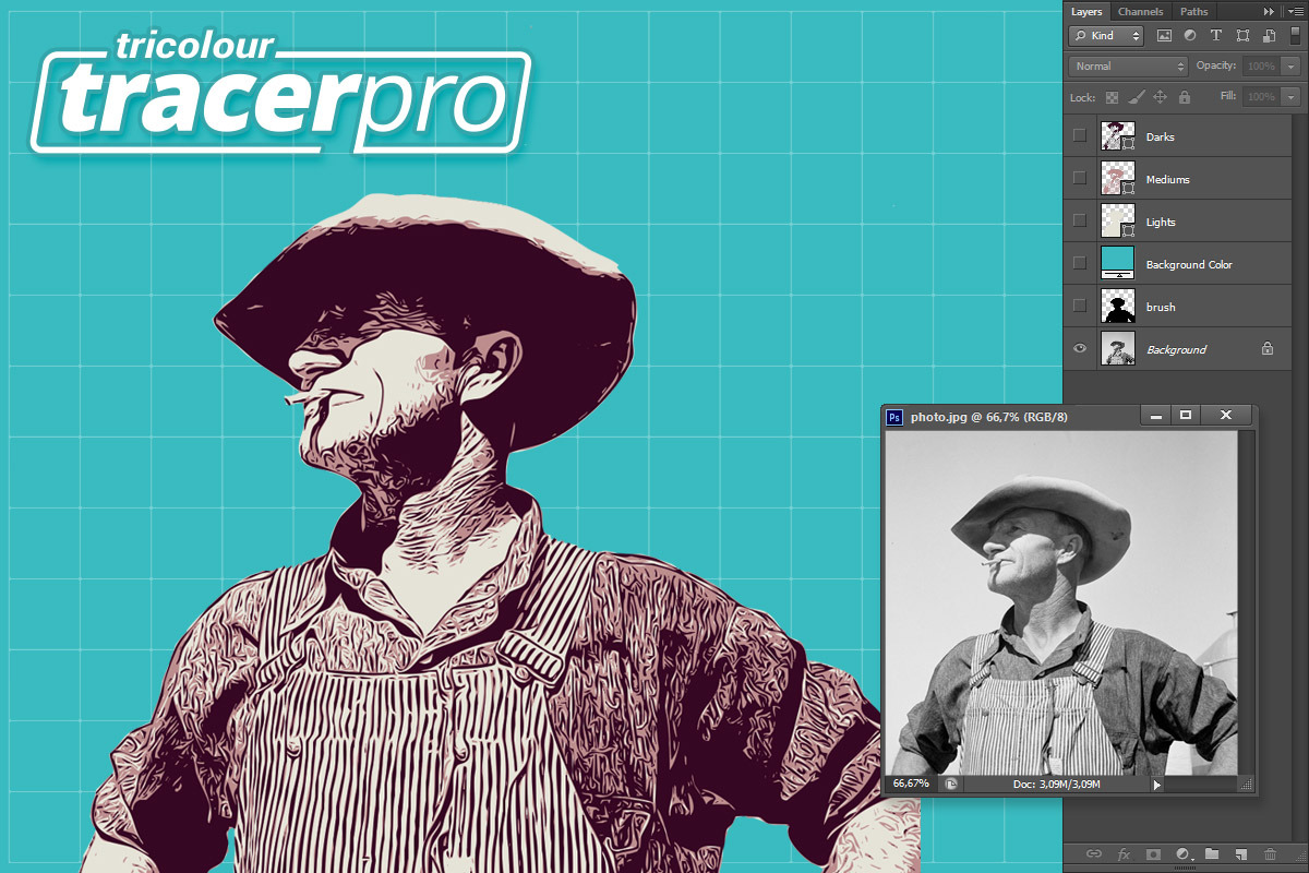 Tricolour Tracer Pro, an Action Add-On by g design (Photo 7 of 8)