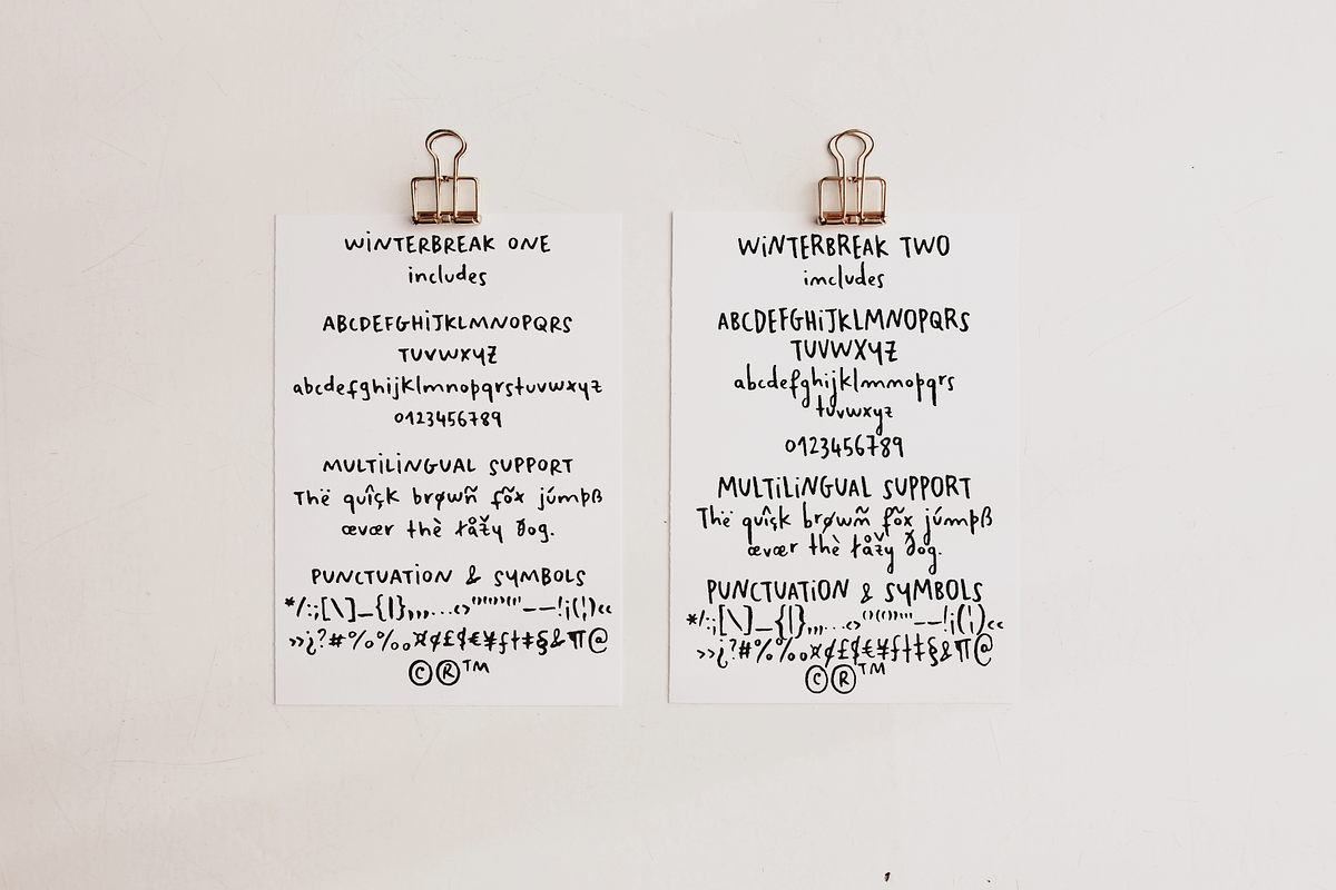 Winterbreak font and doodles set, a Handwritten Font by Ana's Fonts (Photo 2 of 8)