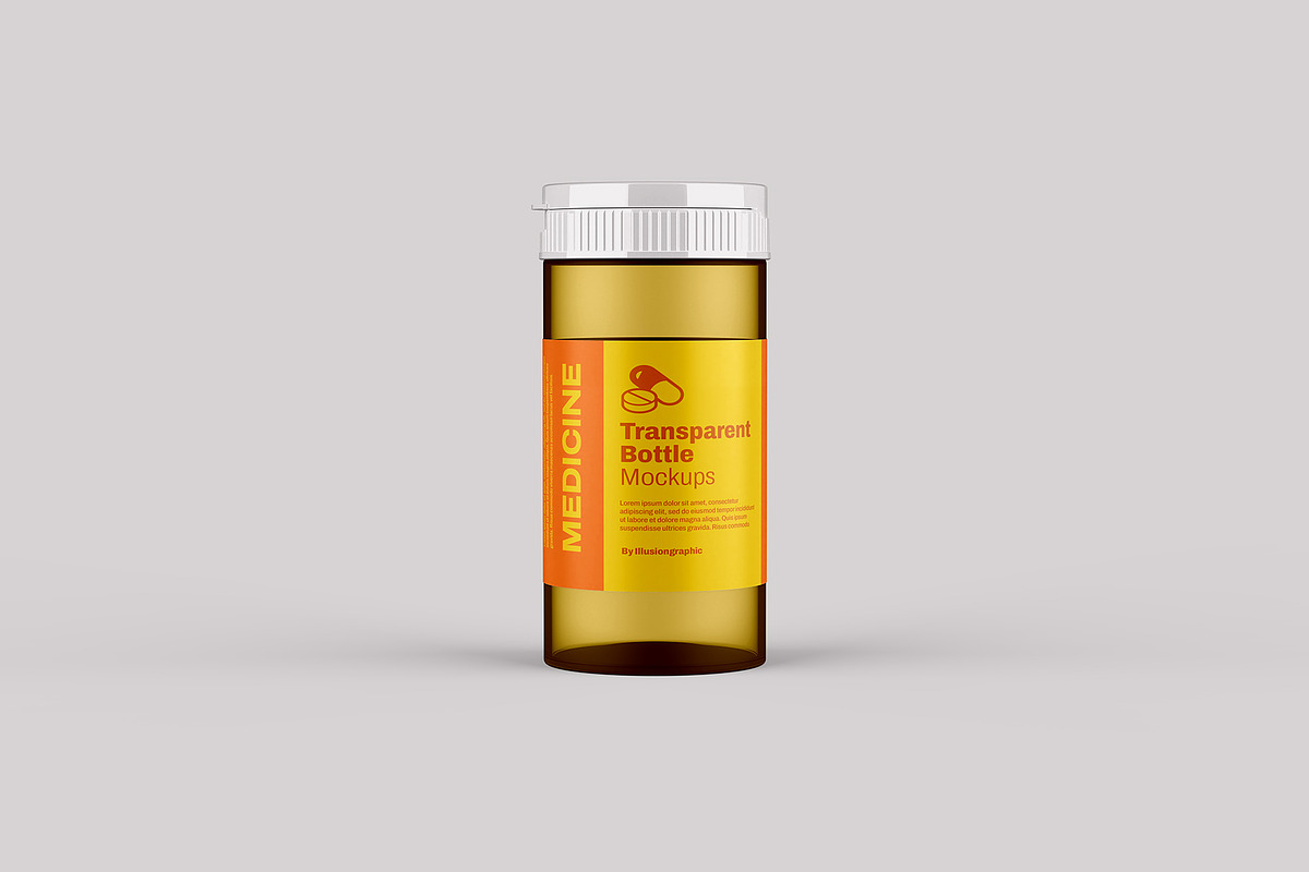 Transparent Plastic Bottle Mockup, a Product Mockup by Illusiongraphic (Photo 2 of 20)