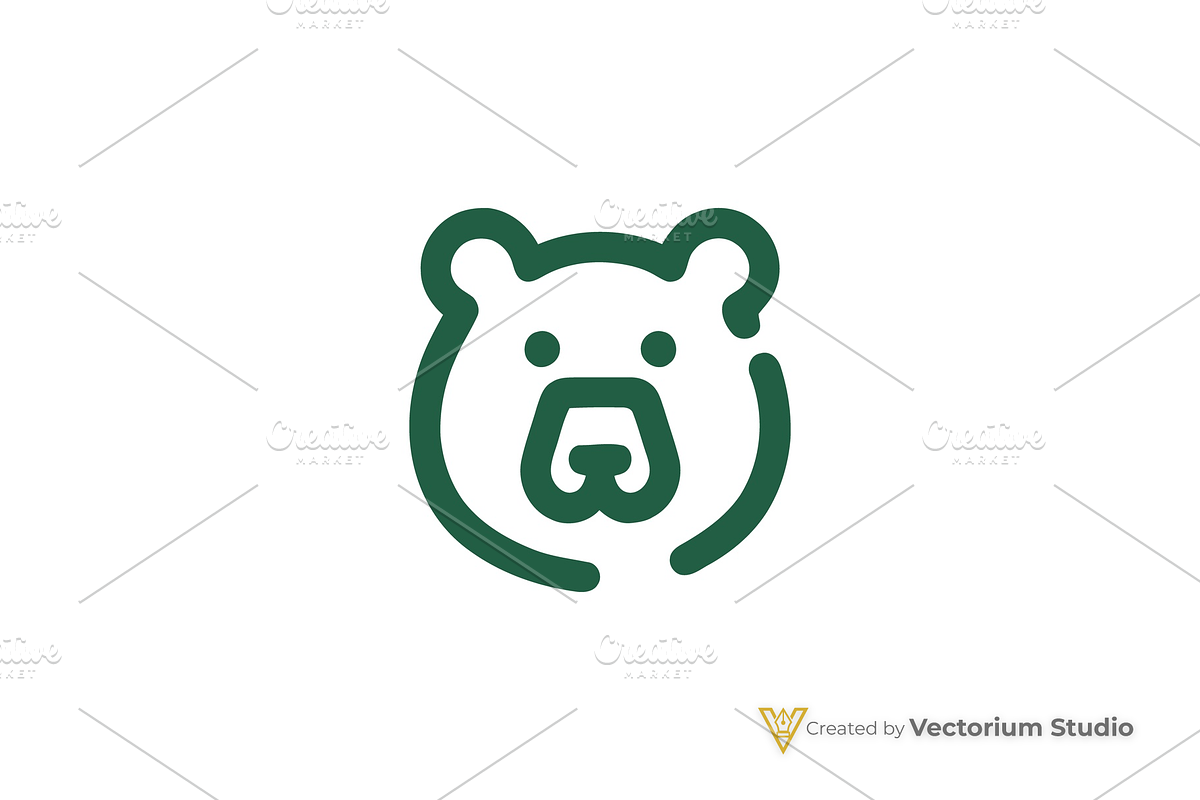 Minimal Bear Head Icon Logo, a Branding & Logo Template by Vectorium Studio (Photo 4 of 5)