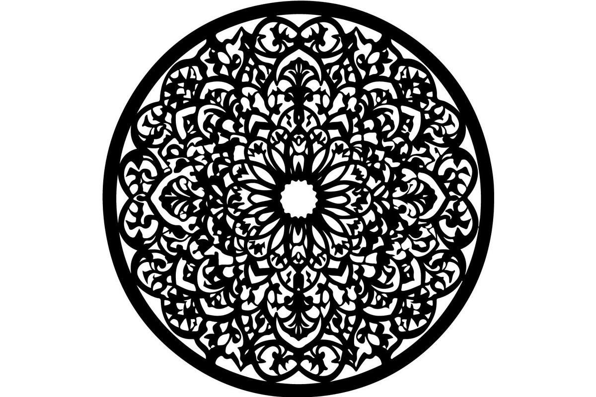 Black Floral Mandala Bundle, an Illustration by Designer_Momina (Photo 12 of 20)