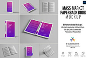 Mass-market Paperback Book Mockup, a Books & Magazine Mockup by Illusiongraphic (Thumbnail 1 of 23)
