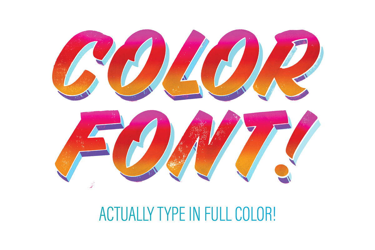 Cedric: Letterpress color font, a Font by Australian Type Foundry (Photo 1 of 8)