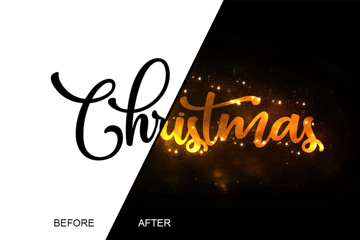 Christmas Text Effect PS Action, an Action Add-On by DESIGNAVO (Photo 2 of 7)