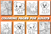 Adults Animal Coloring  Book for kid, an Animal Illustration by Design Home (Thumbnail 4 of 7)