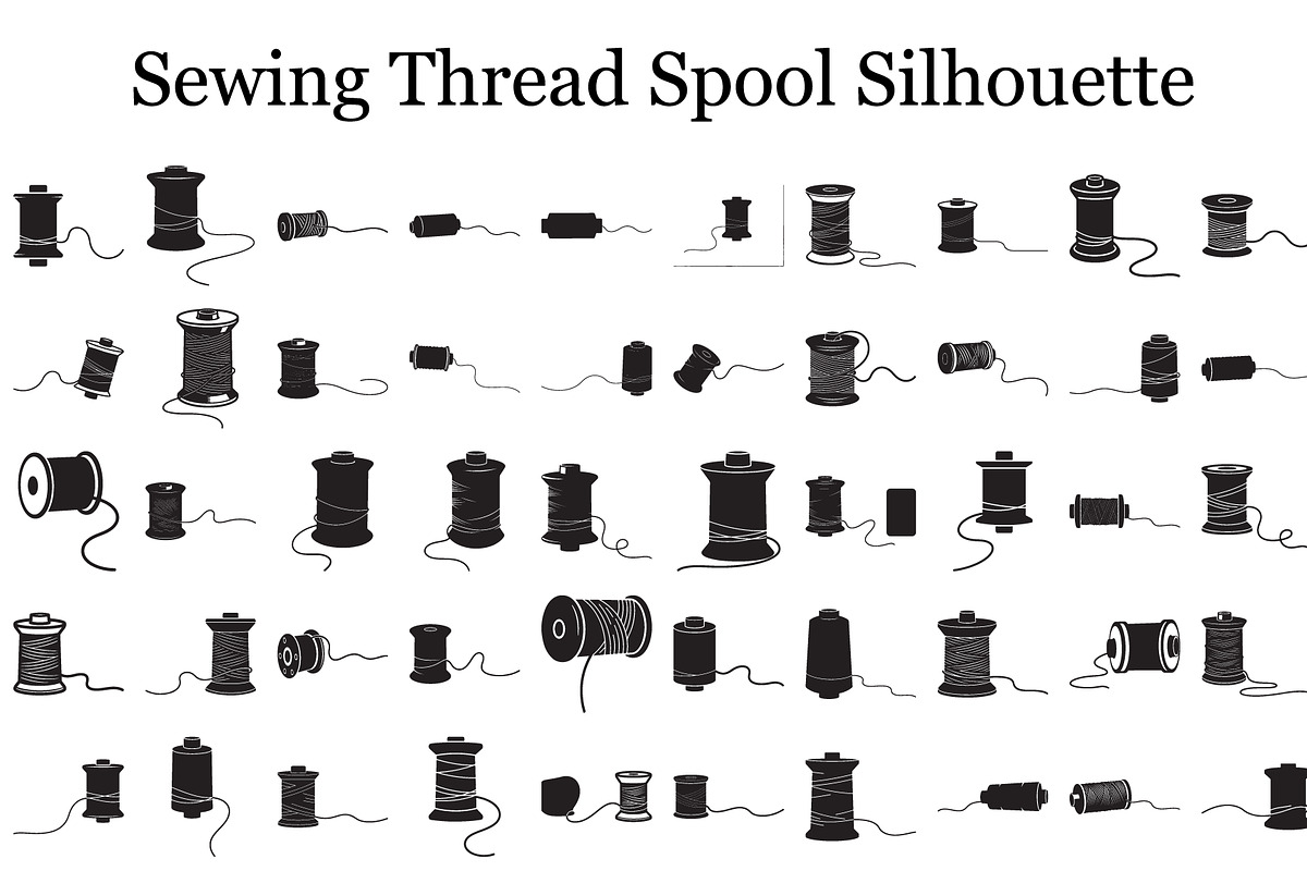 Sewing Thread Spool Silhouette, a Graphic by hafijul (Photo 1 of 11)
