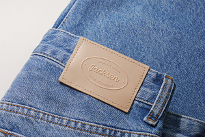 Logo Mockup Label Jeans Pants, a Hoody Mockup by Asylab