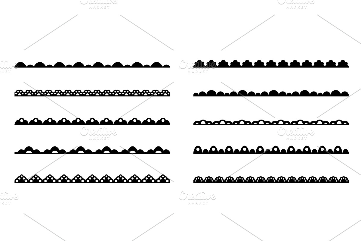 Scallop lace ornament frames, a Decorative Illustration by Buch&Bee