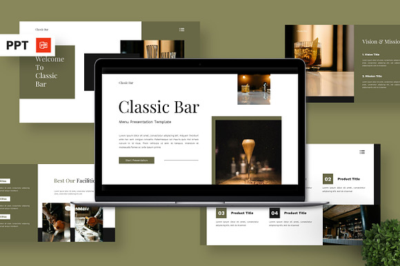 Classic Bar - Menu Powerpoint preview 7