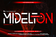 Midelton Futuristic Display Typeface, a Sans Serif Font by Templatiostudio (Thumbnail 1 of 12)