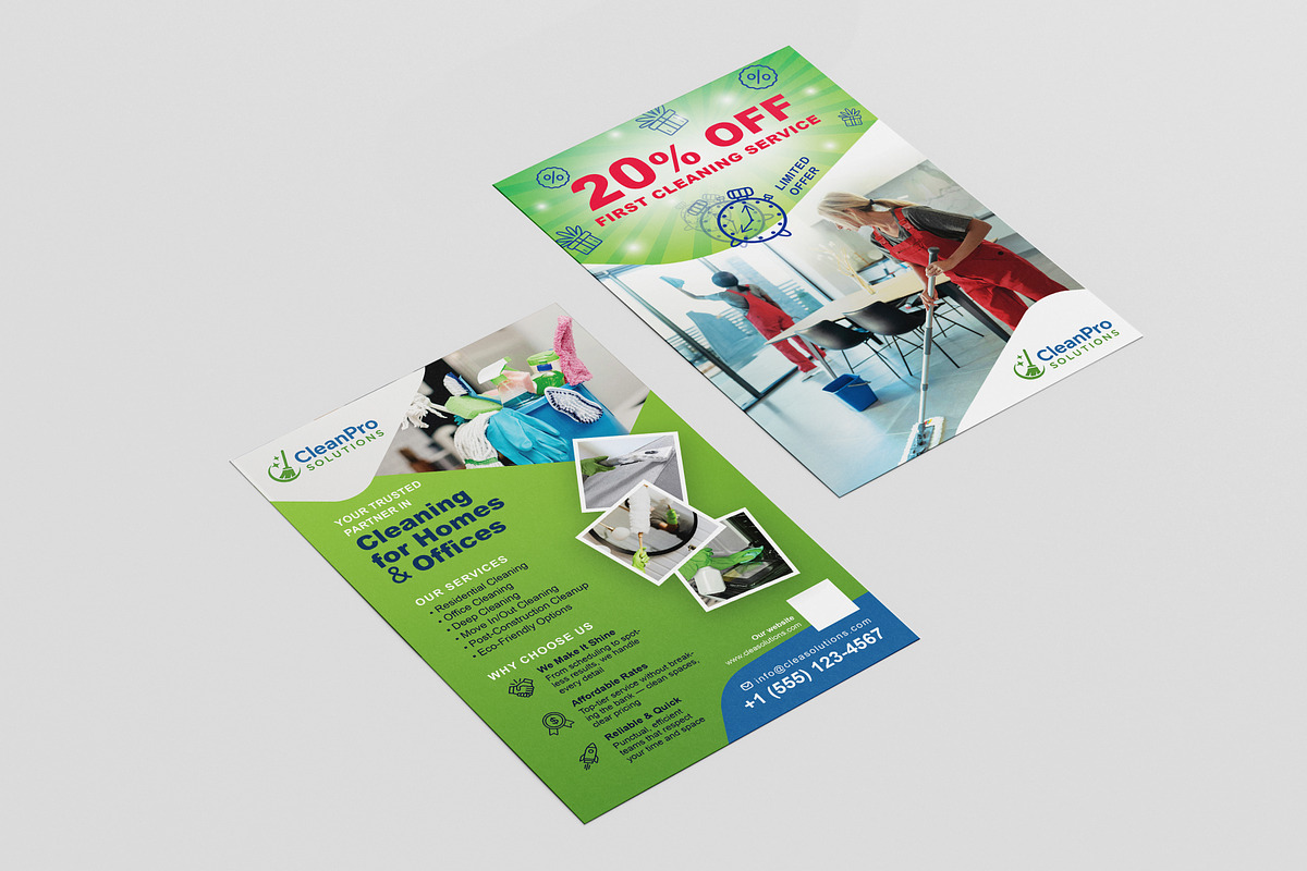 Cleaning Service Flyer Template Word, a Flyer Template by Trot (Photo 2 of 4)