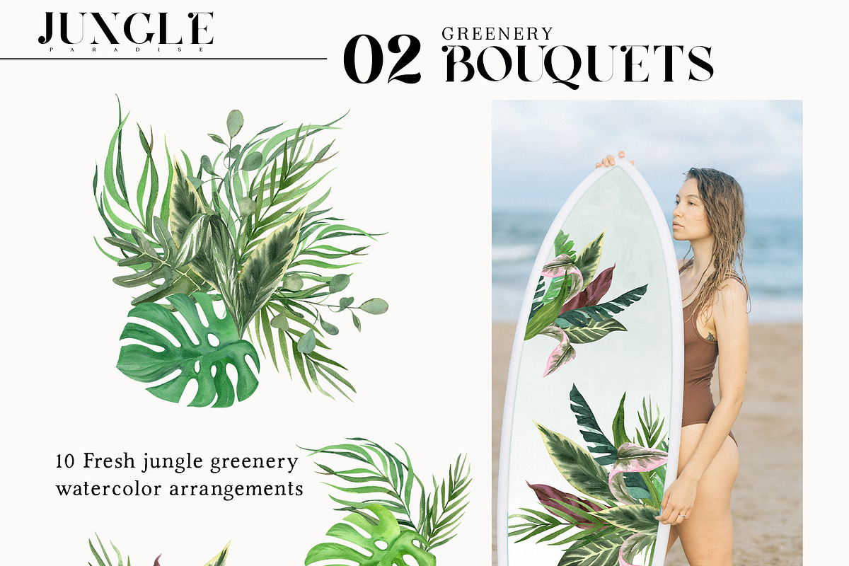 Jungle Paradise Pink Tropical Floral, a Decorative Illustration by Catch the Dream Art (Photo 5 of 17)