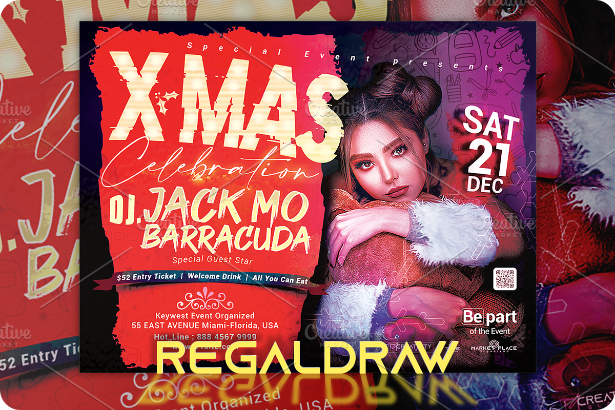 Christmas Event Flyer, a Flyer Template by regalDRAW (Photo 1 of 2)