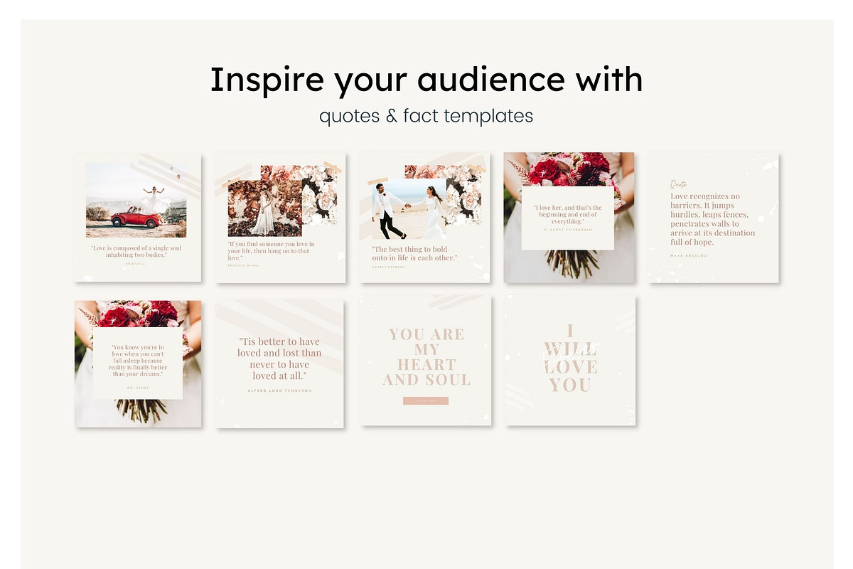 Wedding Instagram Feed Templates, a Social Media Template by Cultive Creative (Photo 8 of 13)