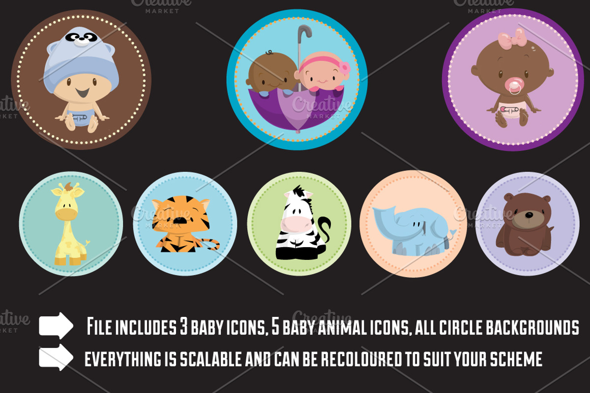 Hand-Drawn Baby & Animal Graphics, an Animal Illustration by Rainy City Press (Photo 2 of 4)