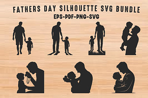 Father's Day SVG Vector Clipart Set, a Person Illustration by Gfx Expert Team