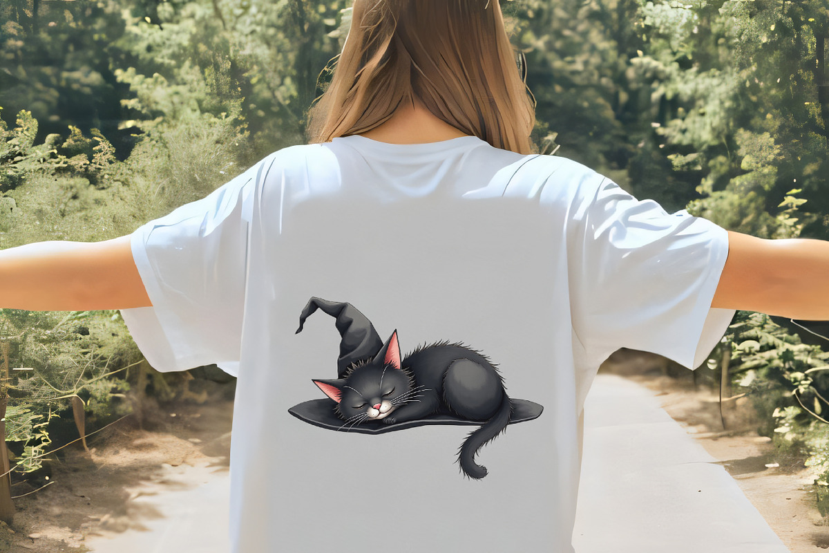 Halloween Black Cat Clipart PNG, an Illustration by CrexoraLab (Photo 5 of 5)