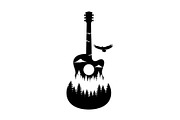 Nature Landscape Guitar Silhouette, an Object Illustration by Creativeshirt (Thumbnail 2 of 31)