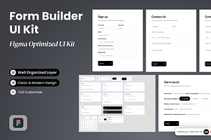 Form Builder - Figma Optimized UI, an UI Kit Template by SLAB! Design