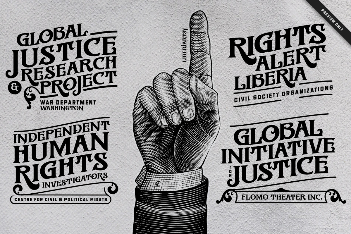 Liberiartsy Vintage Font, a Serif Font by RMPL.std (Photo 2 of 4)