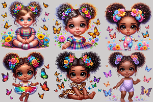 Little Baby Girls, Black Girl Png