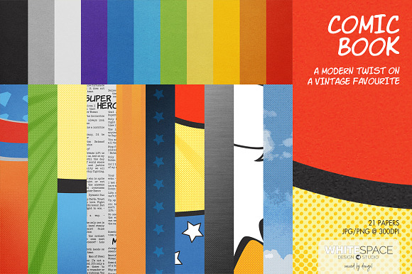Comic Book Digital Papers