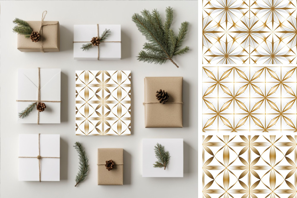 Lux Gold Geometrics seamless pattern, a Pattern Graphic by ARTOZEN DIGITAL (Photo 2 of 10)