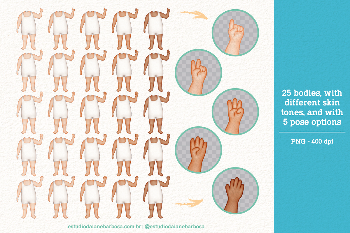 Boys - Cliparts Set, an Illustration by Estudio Daiane Barbosa (Photo 4 of 11)
