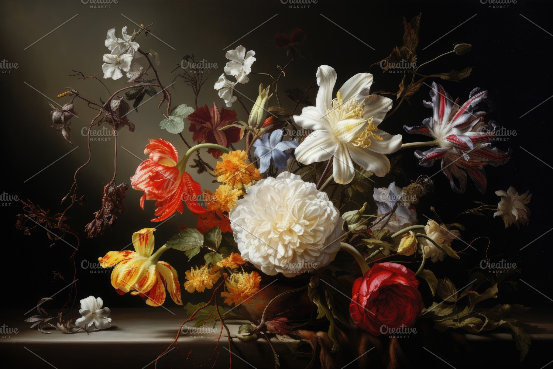 Still life with a bouquet of flowers, a Photo by Iftikhar Alam