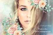 Mint and blush - watercolor clipart, a Decorative Illustration by long summer (Thumbnail 2 of 10)