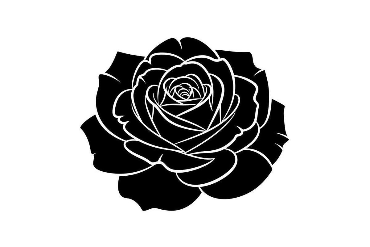 50 Black Rose Silhouette Vector Bund, an Illustration by Gaye Art (Photo 33 of 51)