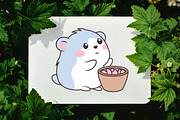 16 Cute Blue Hamster Mouse Character, an Animal Illustration by jongcreative (Thumbnail 5 of 6)