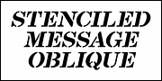 Stenciled Message JNL, a Font by Jeff Levine Fonts (Thumbnail 4 of 5)