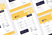 Yellow Modern Minimalist Invoice, a Stationery Template by Pink Bunny Studio (Thumbnail 3 of 3)