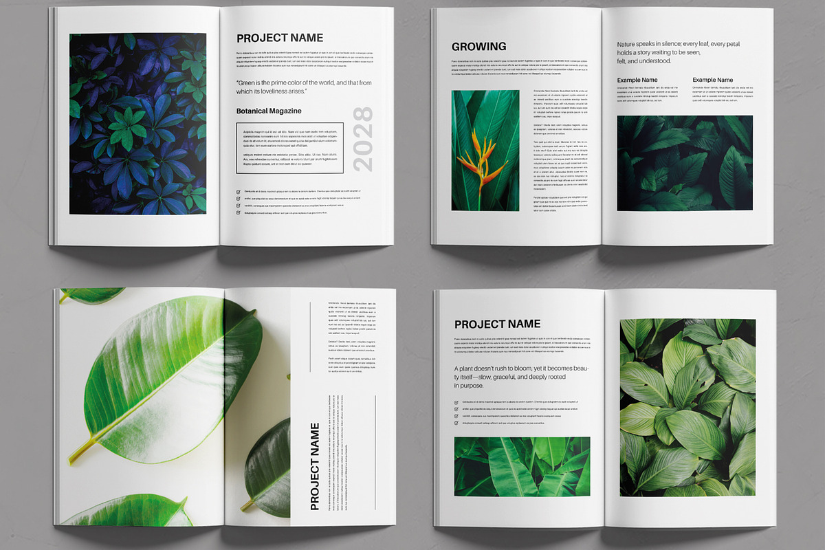 Botanical Magazine Design Layout preview 3