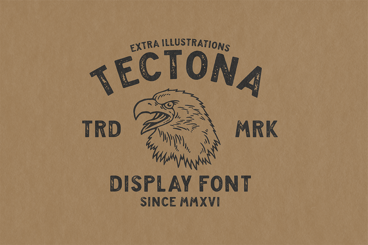 Tectona - Font & Extras!, a Sans Serif Font by Localmad (Photo 5 of 9)