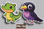 Cute Animal Stickers Bundle, an Animal Illustration by protabsorkar11 (Thumbnail 4 of 8)