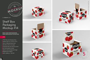 Retail Shelf Box 14 Packaging Mockup