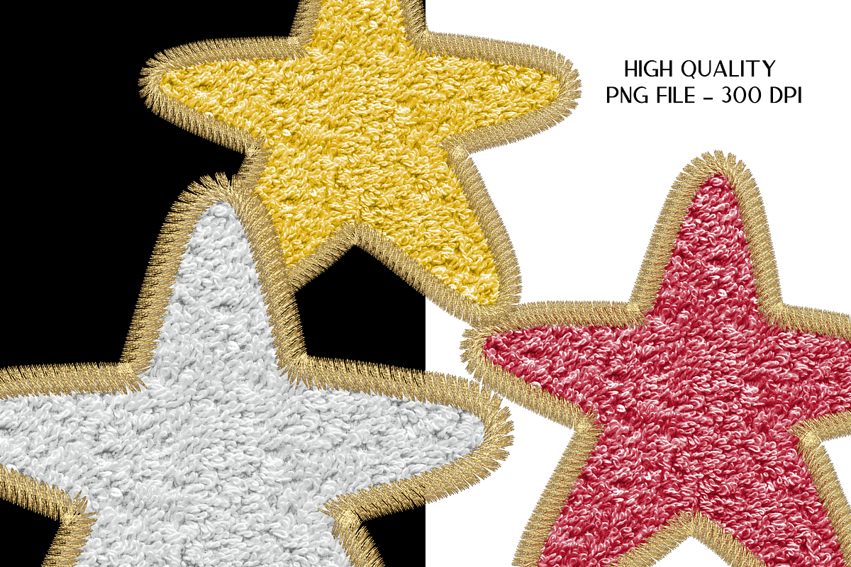 Chenille Embroidery Pastel Stars, a Texture Graphic by Murphy & Frank (Photo 4 of 4)