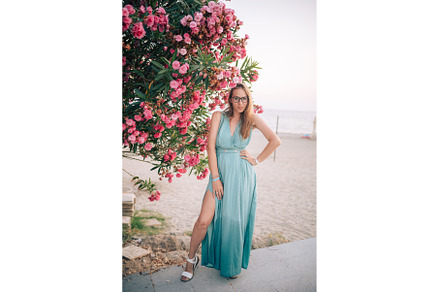 Elegant Woman Posing with Pink, a Person Photo by Jan Jack Russo Media