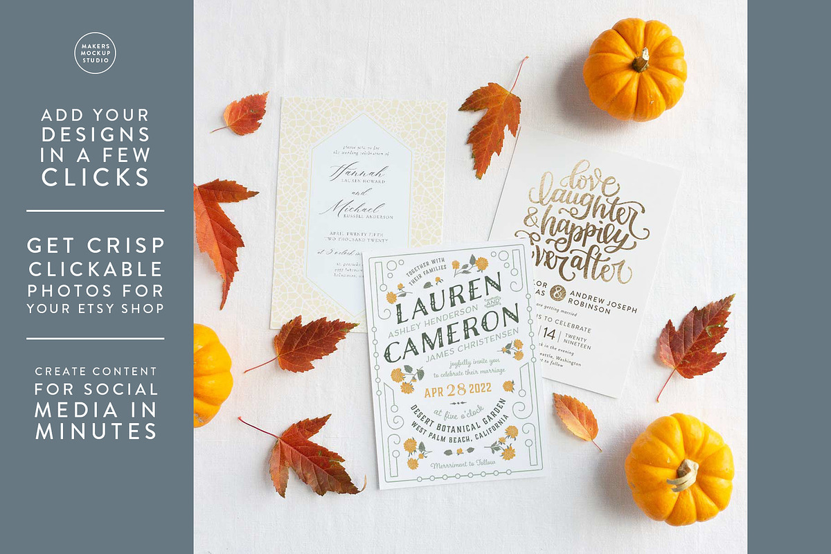 Instagram Flat Lay Invitation Mockup, a Product Mockup by Makers Mockup Studio (Photo 2 of 5)