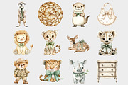 Watercolor Cute Safari Clipart, a Seasonal Illustration by Design Market (Thumbnail 3 of 5)