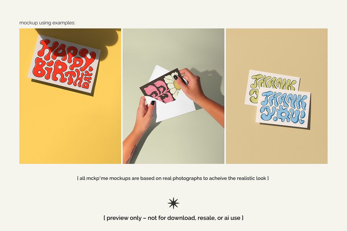 DIN A greeting card mockup set, an Advertising Mockup by MCKP*ME (Photo 4 of 7)
