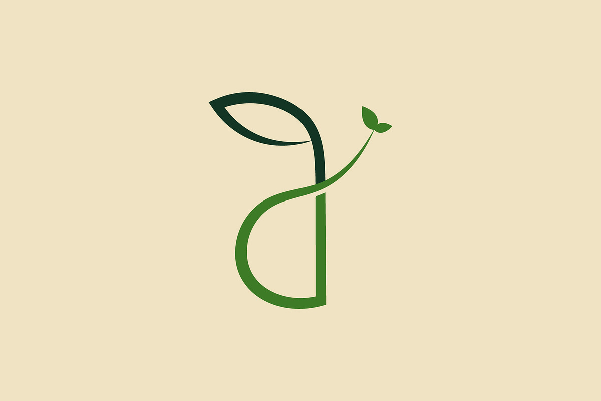 letter d leaf logo, a Branding & Logo Template by Salman Shop (Photo 1 of 4)