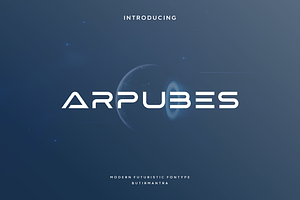 Arpubes - Modern Futuristic Typeface, a Sans Serif Font by Letterna