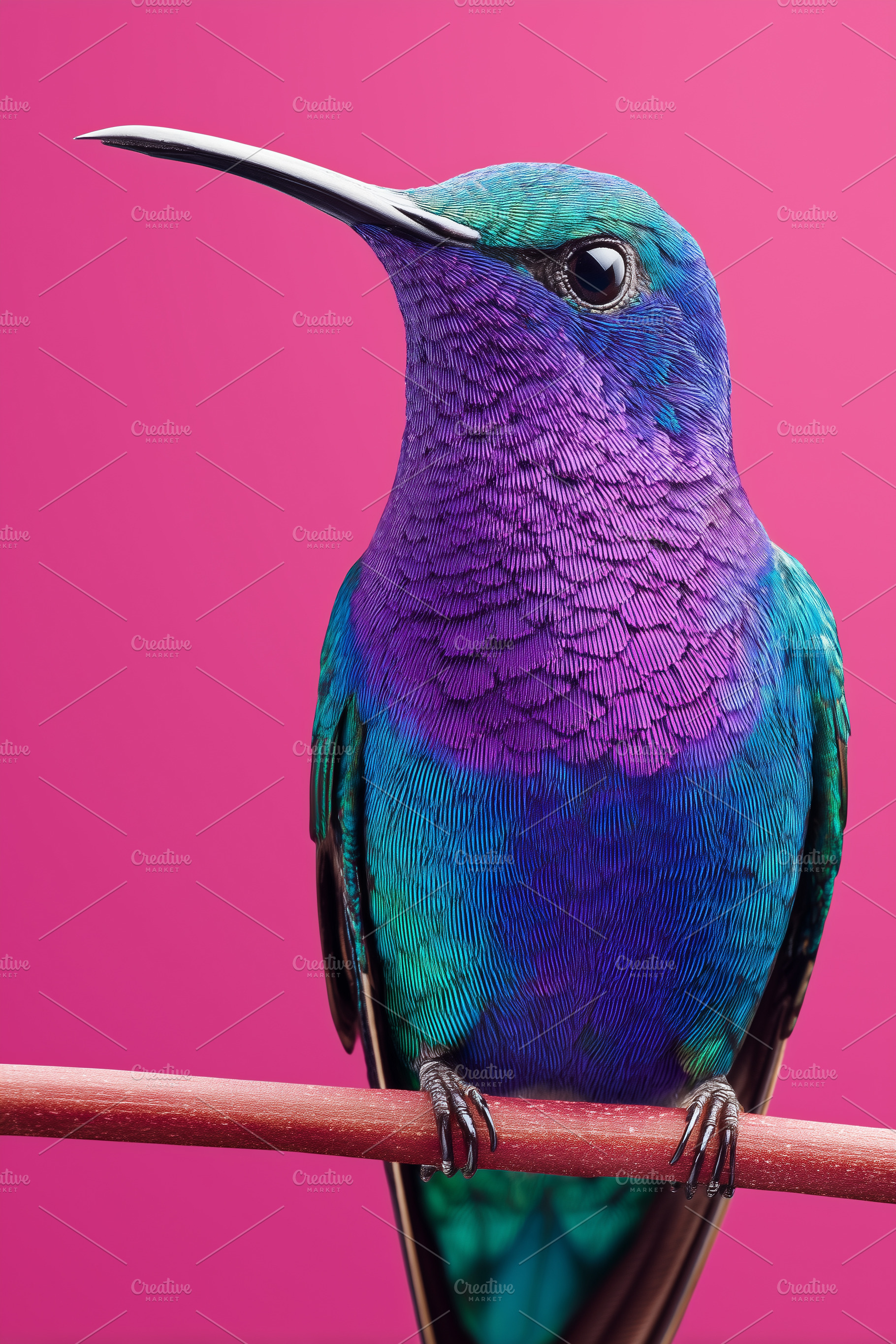 Colorful hummingbird with vibrant, an Animal Photo by MistyDay