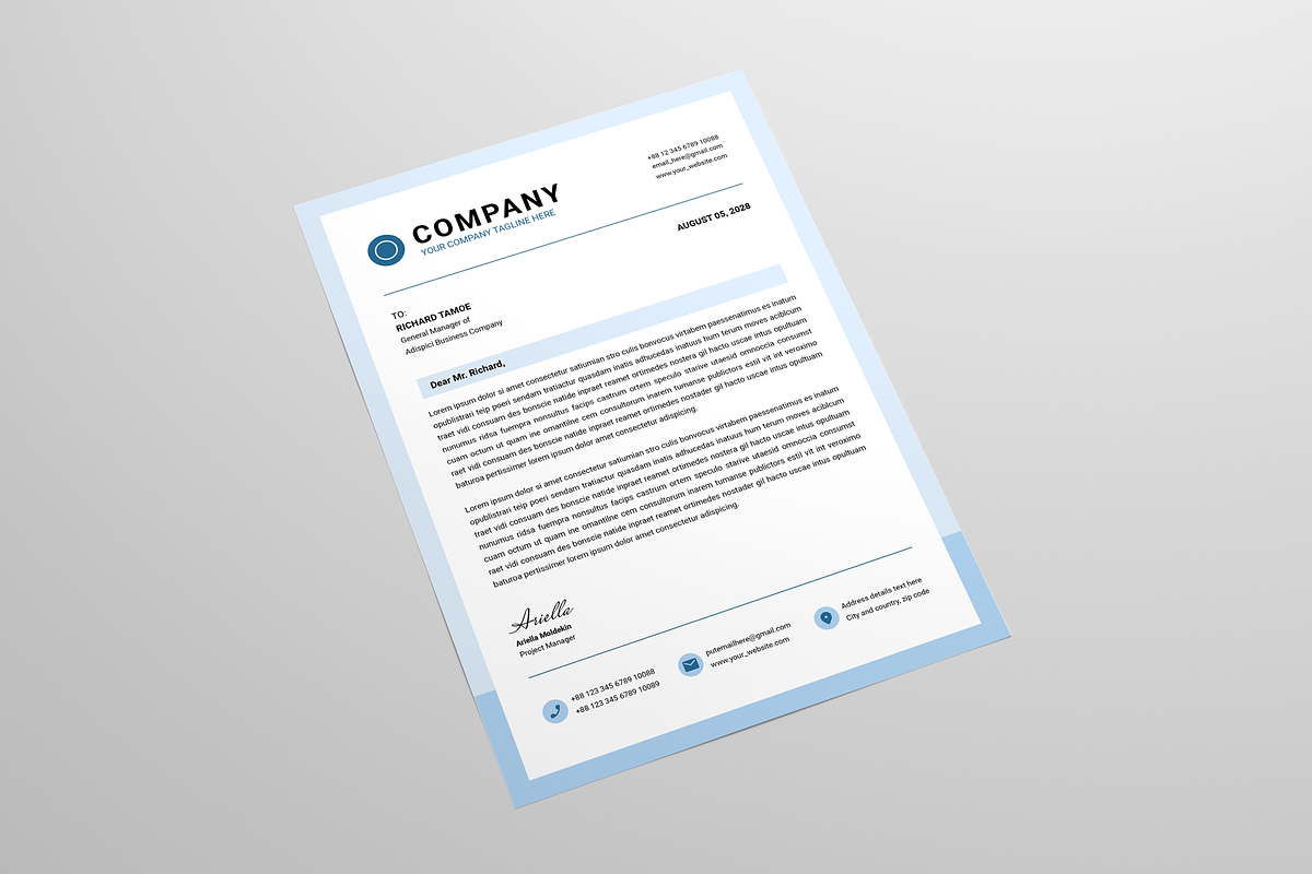 Letterhead | Canva, Word, InDesign, a Brochure Template by Leaflove (Photo 7 of 10)