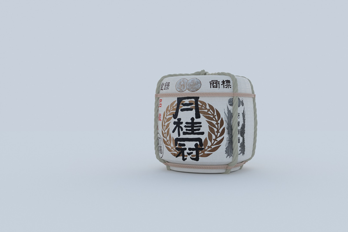 Japanese Sake Barrels, a Food & Drink 3D Model by 3DTreatment (Photo 16 of 24)