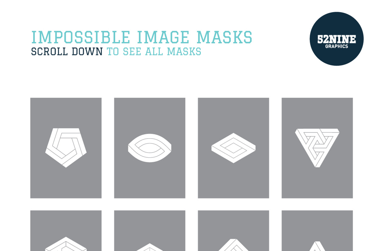 Impossible Image Masks + Bonus!, an Object Graphic by 52NINE GRAPHICS (Photo 4 of 5)