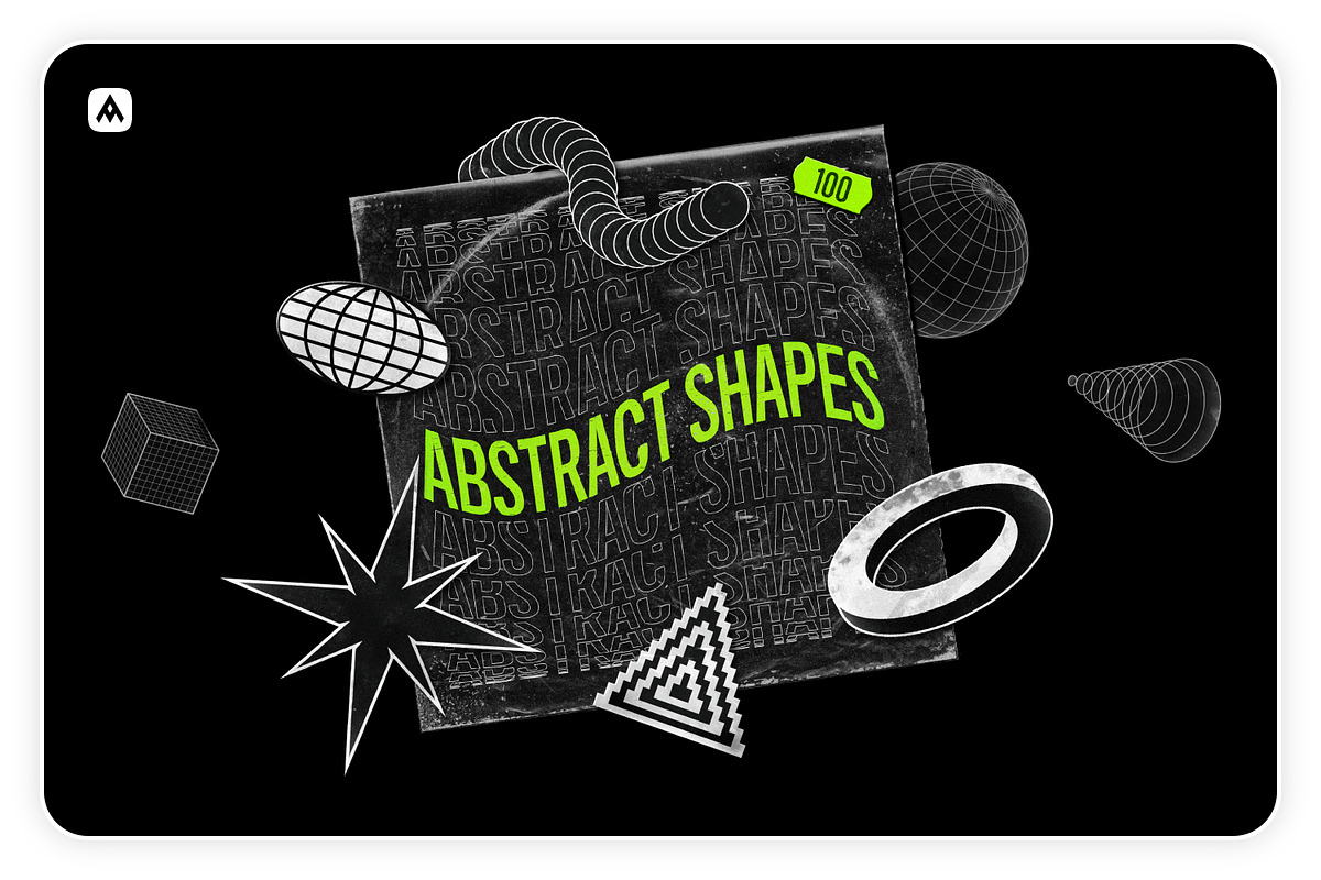 Abstract Shapes: 100 Design Elements, an Object Graphic by Samolevsky (Photo 1 of 21)